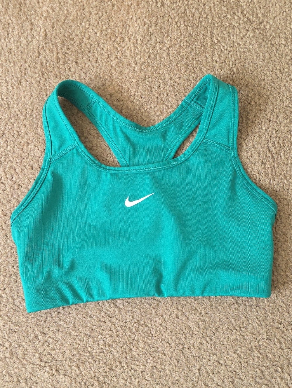 Nike Jade Swoosh Logo Sports Bra Athletic Workout Gym - Size Small